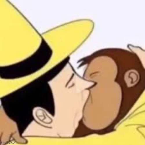 George getting a little too curious | image tagged in curious george,really nigga | made w/ Imgflip meme maker