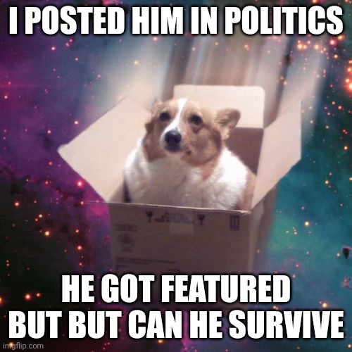 "gravy" | I POSTED HIM IN POLITICS; HE GOT FEATURED BUT BUT CAN HE SURVIVE | image tagged in gravy | made w/ Imgflip meme maker