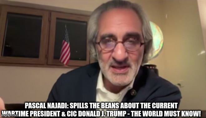 Pascal Najadi: Spills the Beans About the Current Wartime President & CIC Donald J. Trump - The World Must Know! (Video) 