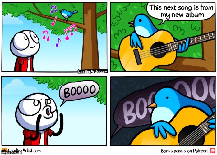 image tagged in bird,music,guitar,album | made w/ Imgflip meme maker