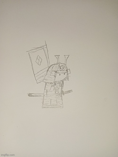A samurai I drew, in the style of Oversimplified | image tagged in oversimplified,samurai | made w/ Imgflip meme maker