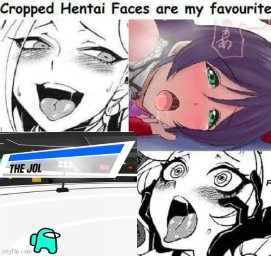 the images aren't fucking symmetrical | image tagged in cropped hentai faces are my favourite | made w/ Imgflip meme maker