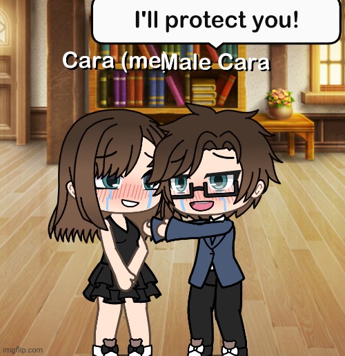 Male Cara protects his girlfriend from Bad people including Maribell Night, Meng Cho, Maddython and others! | image tagged in pop up school 2,pus2,male cara,cara,love | made w/ Imgflip meme maker