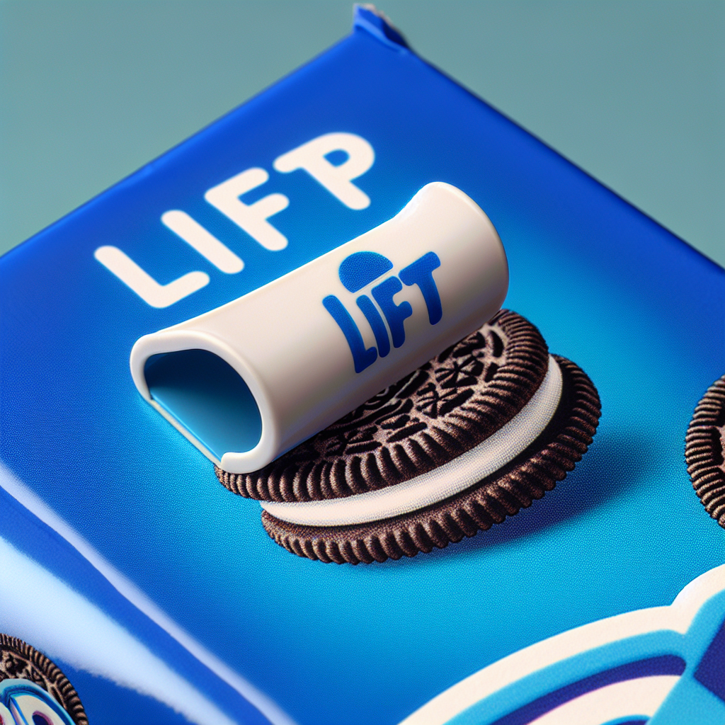 a picture of the "lift" tab on an oreo package Blank Meme Template