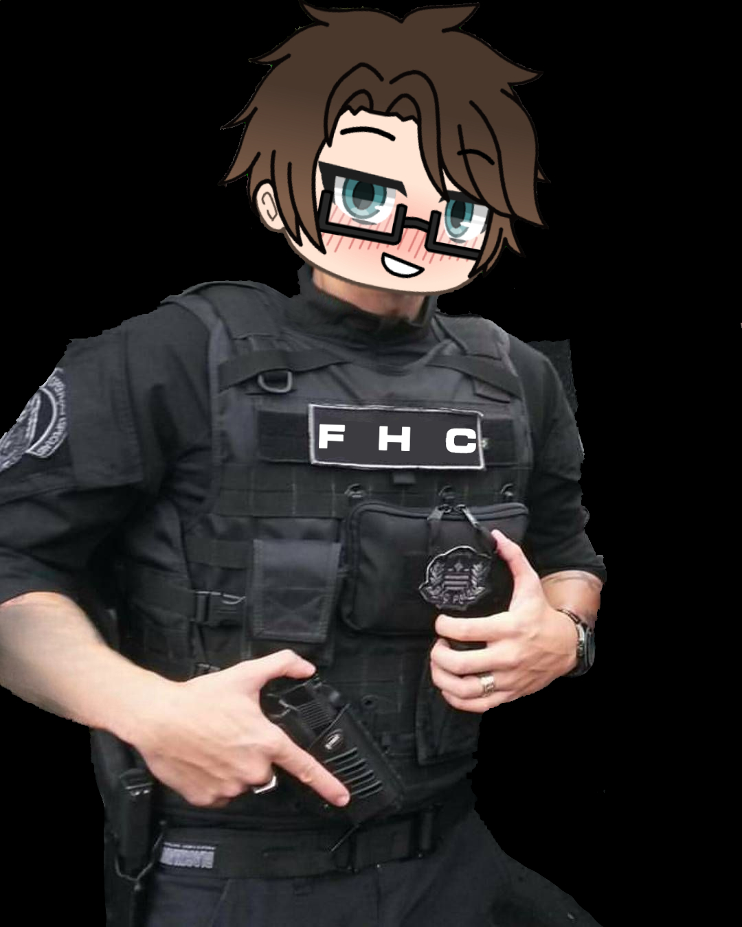 High Quality Male Cara as an FHC officer Blank Meme Template