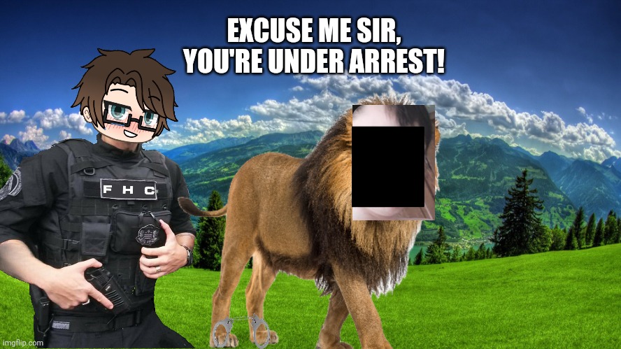 Male Cara also works for the FHC. | EXCUSE ME SIR, YOU'RE UNDER ARREST! | image tagged in pop up school 2,pus2,fhc,male cara,deikmann | made w/ Imgflip meme maker