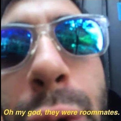 they were roommates | image tagged in they were roommates | made w/ Imgflip meme maker