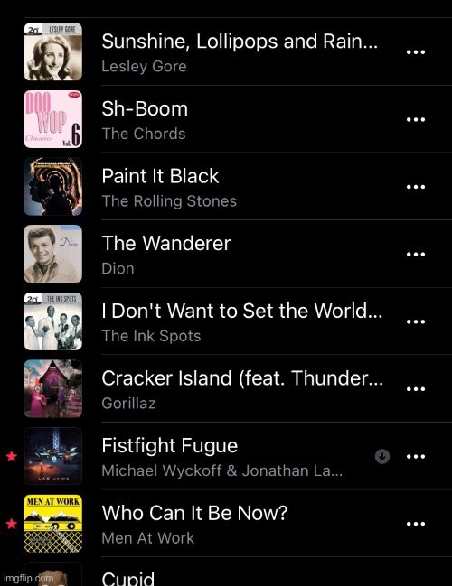 W or l playlist | made w/ Imgflip meme maker