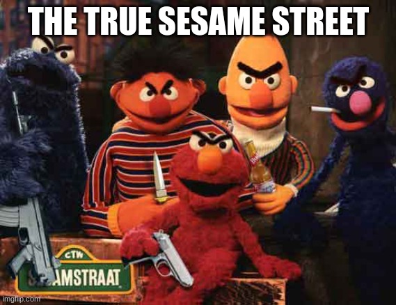 Evil Sesame Street | THE TRUE SESAME STREET | image tagged in evil sesame street | made w/ Imgflip meme maker