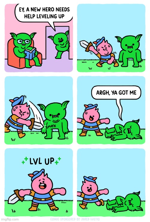 Leveling up | image tagged in level,levels,level up,leveling,comics,comics/cartoons | made w/ Imgflip meme maker