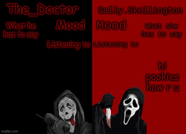 Doctor and sally | hi pookies how r u | image tagged in doctor and sally | made w/ Imgflip meme maker