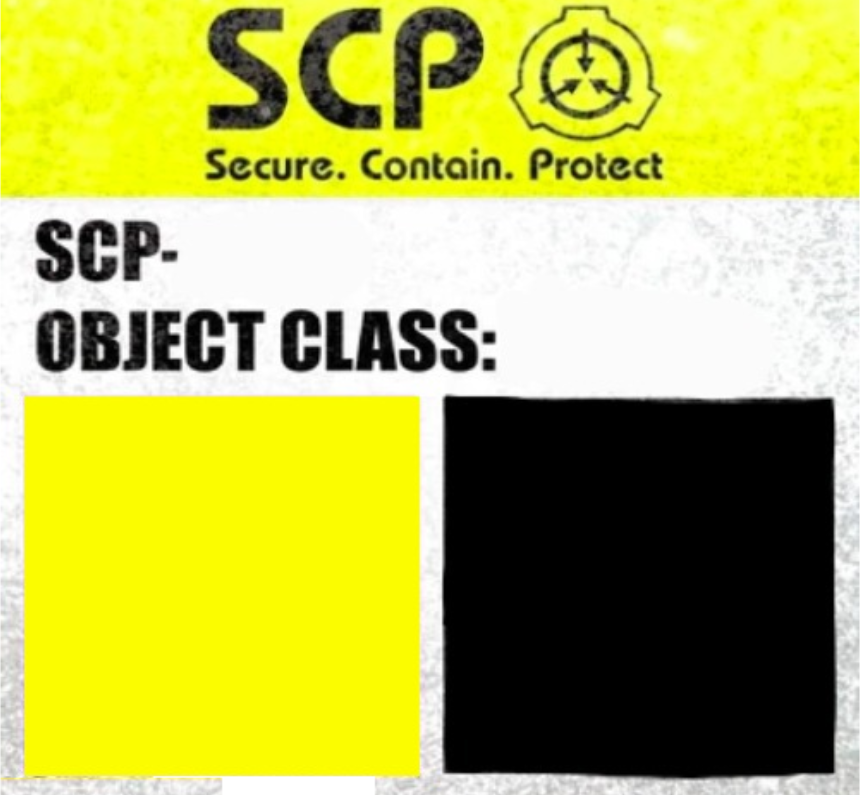 SCP Blank Template Euclid Label Blank Template - Imgflip