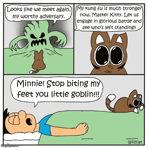 Battle | image tagged in battle,minnie,kung fu,bed,comics,comics/cartoons | made w/ Imgflip meme maker