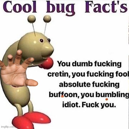 Cool Bug Facts' | image tagged in cool bug facts | made w/ Imgflip meme maker
