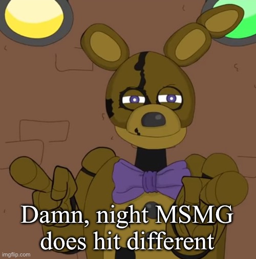 hehehehaw fack u | Damn, night MSMG does hit different | image tagged in hehehehaw fack u | made w/ Imgflip meme maker