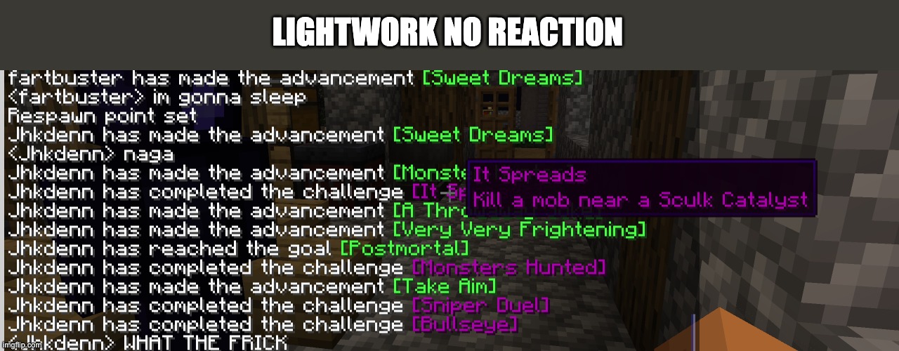 nah i'd get 9 achievements in two and a half seconds | LIGHTWORK NO REACTION | image tagged in speedrun | made w/ Imgflip meme maker