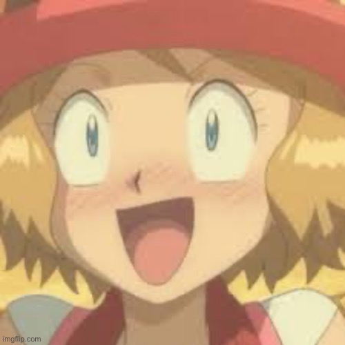 Idk why I posted this | image tagged in serena blushing | made w/ Imgflip meme maker