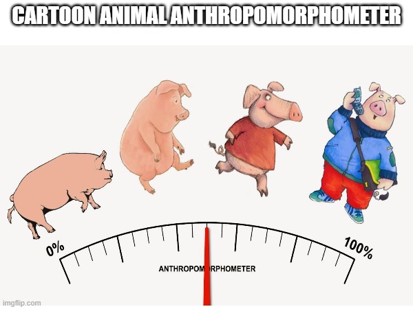 Another guide on how to anthropomorphise cartoon animals | CARTOON ANIMAL ANTHROPOMORPHOMETER | image tagged in furry,animals,funny animals | made w/ Imgflip meme maker