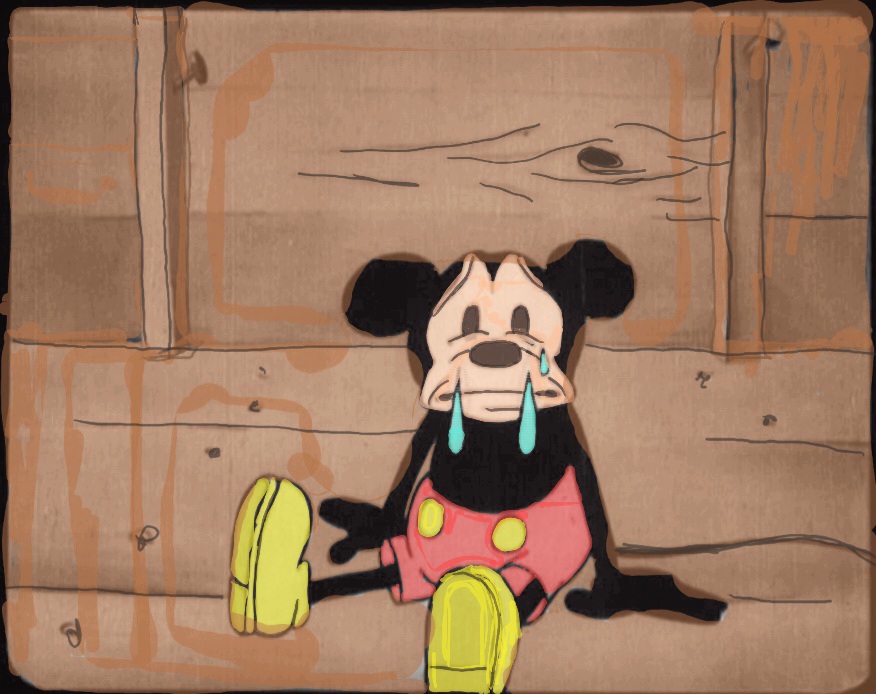 Crying mickey mouse Blank Meme Template