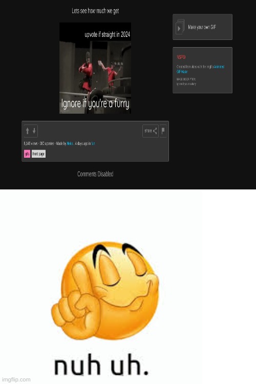 Most w way to counter an upvote beg | image tagged in screenshot,nuh uh | made w/ Imgflip meme maker