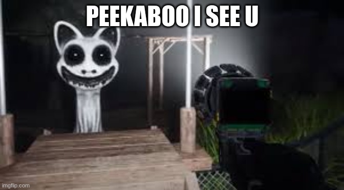 peekaboo! | PEEKABOO I SEE U | image tagged in peekaboo,horror | made w/ Imgflip meme maker