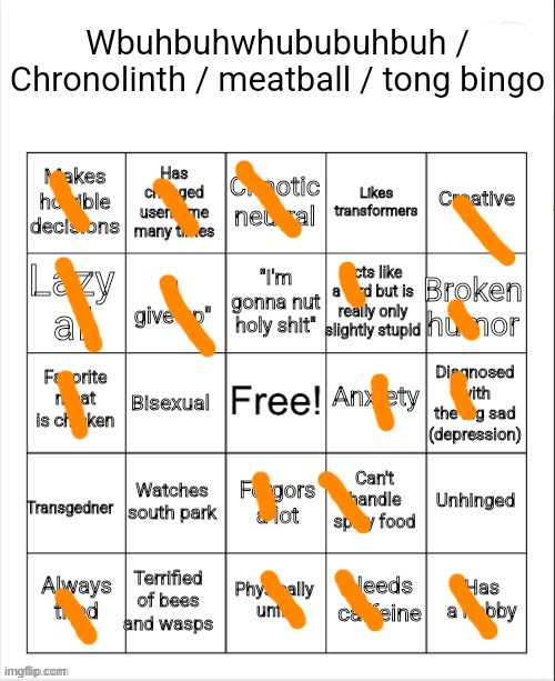 fuck you | image tagged in chronolinth bingo | made w/ Imgflip meme maker