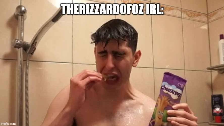 Crying manchild | THERIZZARDOFOZ IRL: | image tagged in crying manchild | made w/ Imgflip meme maker