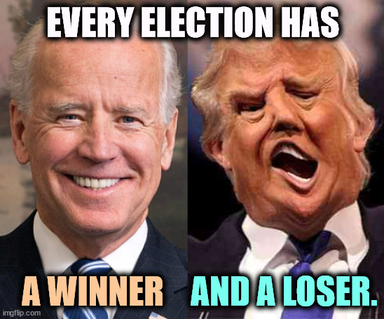 Biden - stability, prosperity. Trump - chaos, corruption. | EVERY ELECTION HAS; A WINNER; AND A LOSER. | image tagged in biden solid stable trump acid drugs,election,winning,losing,biden,trump | made w/ Imgflip meme maker