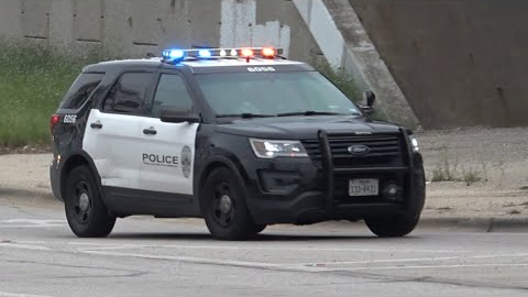 police car responding Blank Meme Template