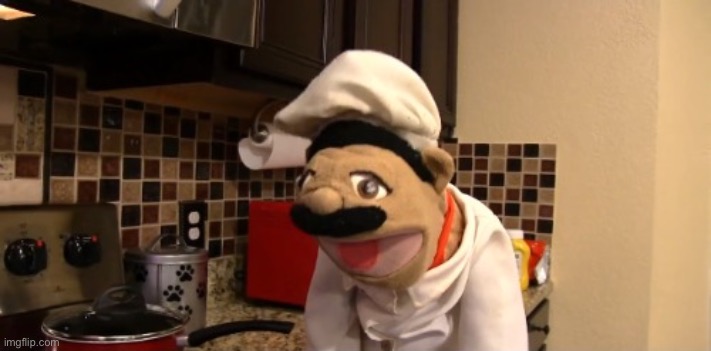 Surprised chef pee pee | image tagged in surprised chef pee pee | made w/ Imgflip meme maker