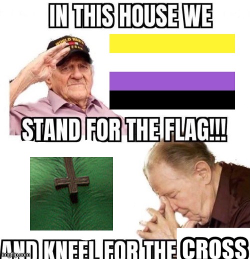 RAHHHHHH AMERICA 1776 (new york city) | image tagged in in this house we stand for the flag and kneel for the cross | made w/ Imgflip meme maker