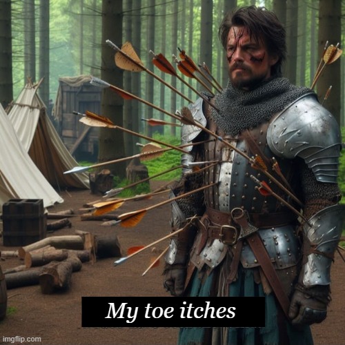 My toe itches | image tagged in funny,ai | made w/ Imgflip meme maker