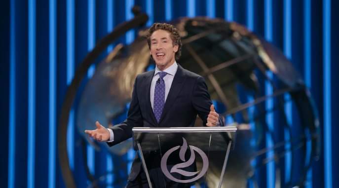 High Quality Joel Osteen blue background Blank Meme Template