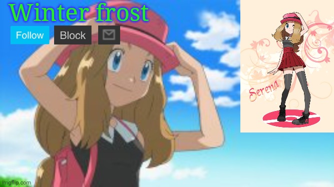 High Quality Winter frost serena template Blank Meme Template