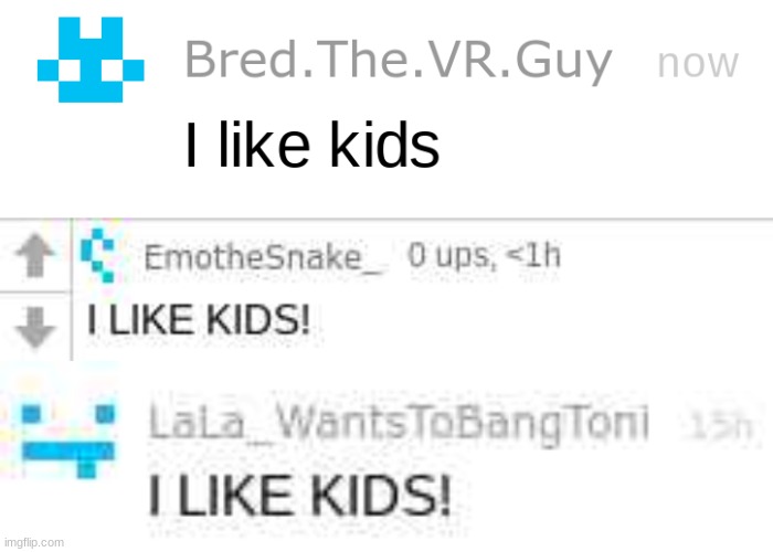 the trio | image tagged in i like kids,emosnake likes kids,lala likes kids | made w/ Imgflip meme maker