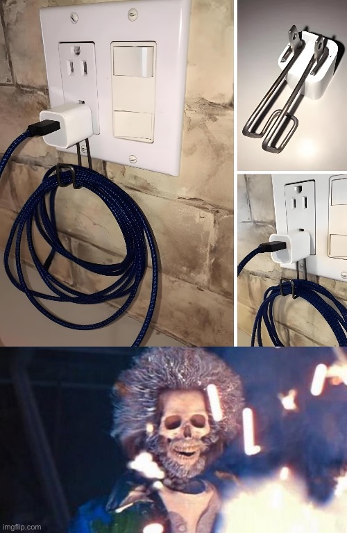 I can feel the tickle from here | image tagged in daniel stern electrocuted,phone,charger | made w/ Imgflip meme maker