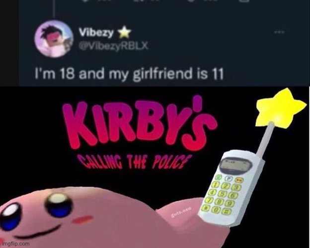 image tagged in kirby's calling the police,memes,funny,msmg | made w/ Imgflip meme maker