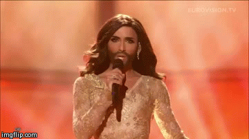 Conchita Eyebrow | image tagged in gifs | made w/ Imgflip video-to-gif maker