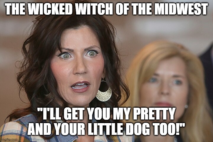 THE WICKED WITCH OF THE MIDWEST; "I'LL GET YOU MY PRETTY
AND YOUR LITTLE DOG TOO!" | made w/ Imgflip meme maker