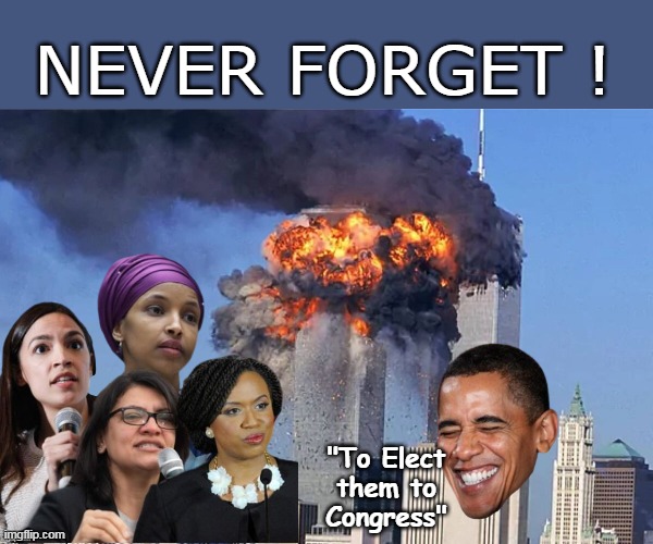 The big O did that | NEVER FORGET ! "To Elect them to Congress" | image tagged in squad 911 meme | made w/ Imgflip meme maker