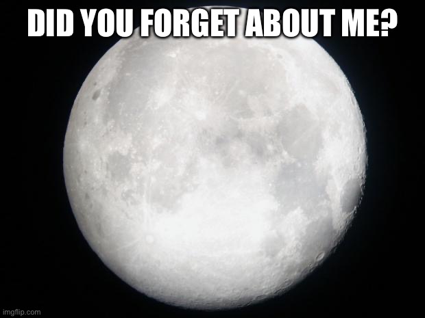 Full Moon | DID YOU FORGET ABOUT ME? | image tagged in full moon | made w/ Imgflip meme maker