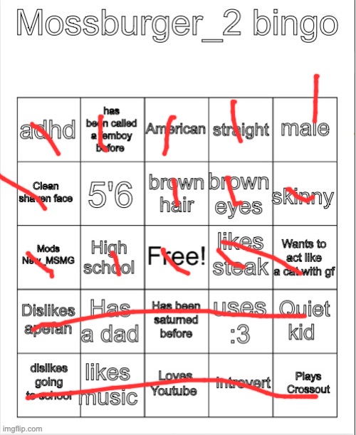 Old acc btw | image tagged in mossburger_2 bingo | made w/ Imgflip meme maker