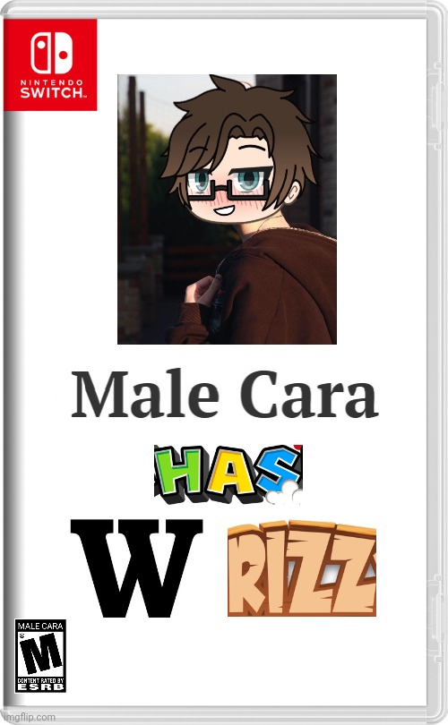 Male Cara and his W Rizz | image tagged in nintendo switch,pop up school 2,pus2,male cara,rizz,w rizz | made w/ Imgflip meme maker