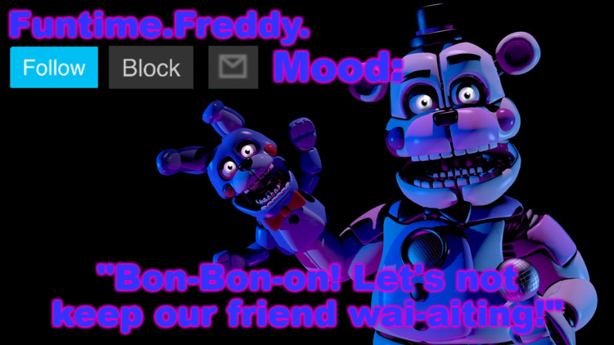 High Quality Funtime Freddy announcement Blank Meme Template