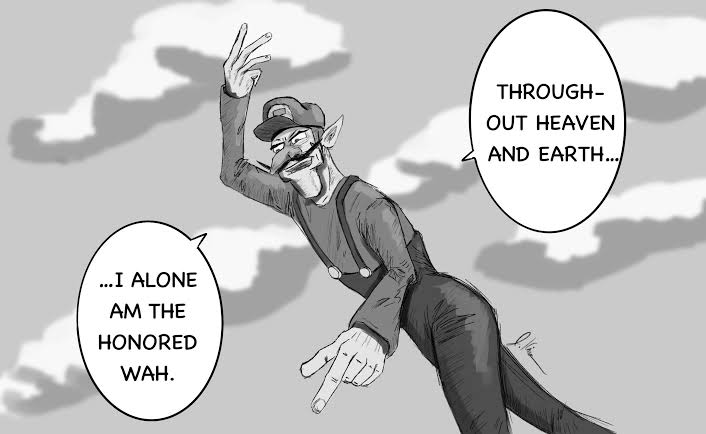 Waluigi throughout the heaven and earth Blank Meme Template