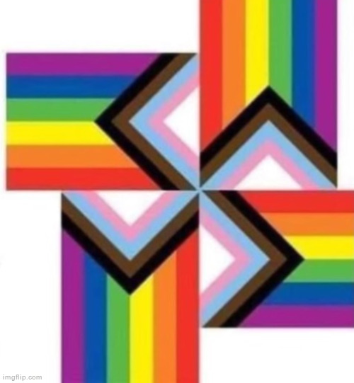 Holy shit | image tagged in 2slgbtqqia swastika | made w/ Imgflip meme maker
