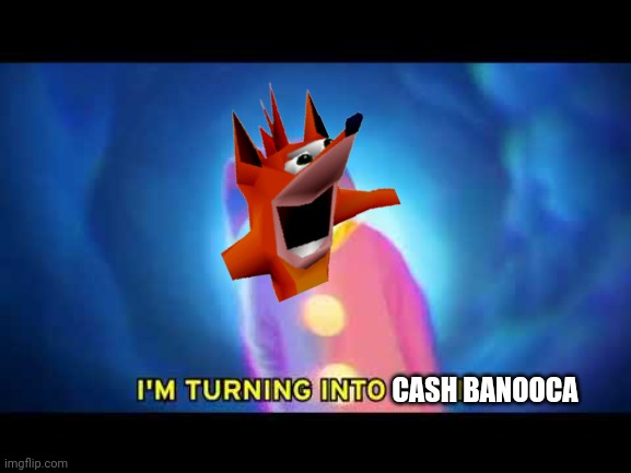 Lankybox is turning into crash bandicoot | CASH BANOOCA | made w/ Imgflip meme maker