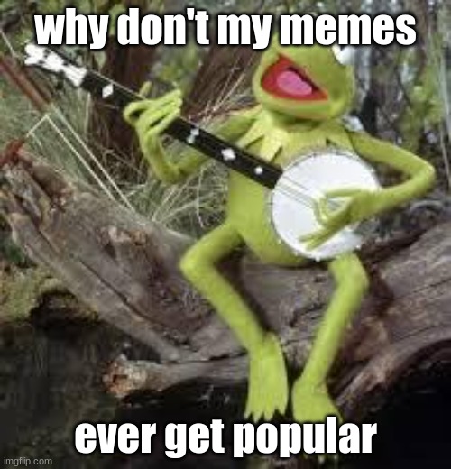 this won't either | why don't my memes; ever get popular | image tagged in kermit sing-a-long,why are you reading the tags | made w/ Imgflip meme maker
