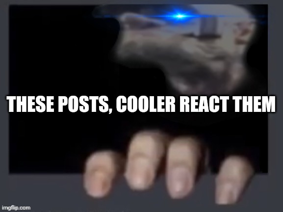 Everyone in between X react them | THESE POSTS, COOLER REACT THEM | image tagged in everyone in between x react them | made w/ Imgflip meme maker