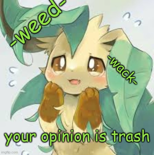 version 1 | -weed-; -wack-; your opinion is trash | made w/ Imgflip meme maker